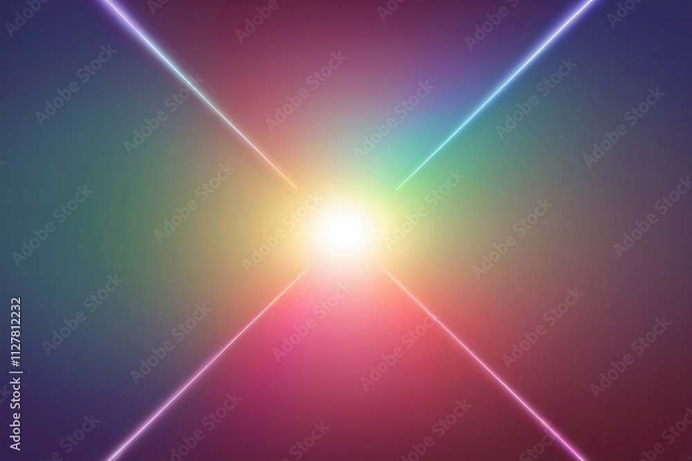 Aufkleber artistic gradient glow background design with vivid colours and light elements