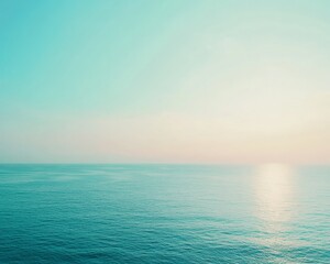 Obraz premium Minimalist Gradient Sky with Deep Blue Tones