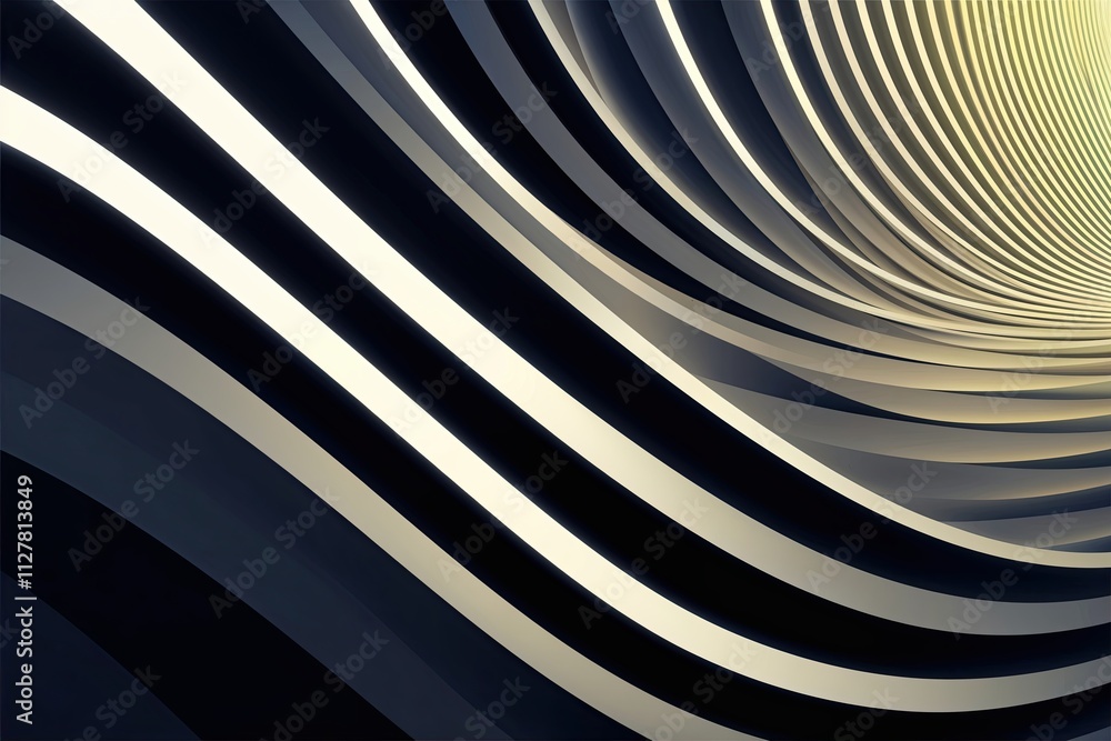 Poster dynamic luminous wave pattern for modern graphic design