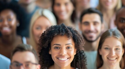 Obraz premium Soft focus on a group of diverse individuals united by their love for art.