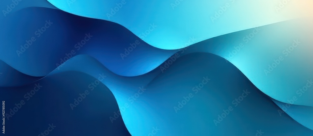 Poster vibrant teal and deep blue abstract gradient background