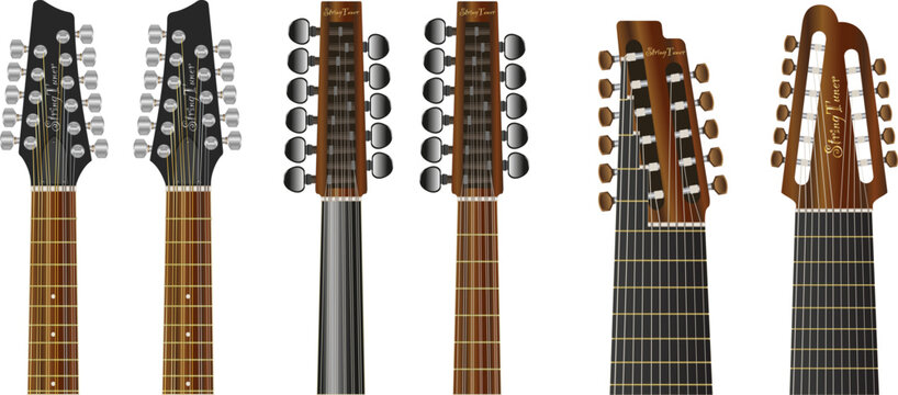 11 String Instrument Heads