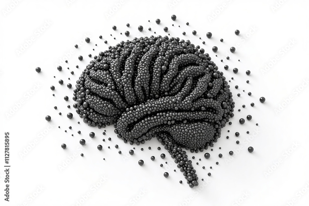 Poster abstract brain representation using dark spheres