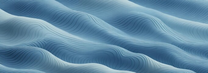 Obraz premium Abstract Waves. Blue Gradient Layers with Smooth Textured Patterns. For wallpapers, fabric designs or home décor elements. For Digital art projects use.