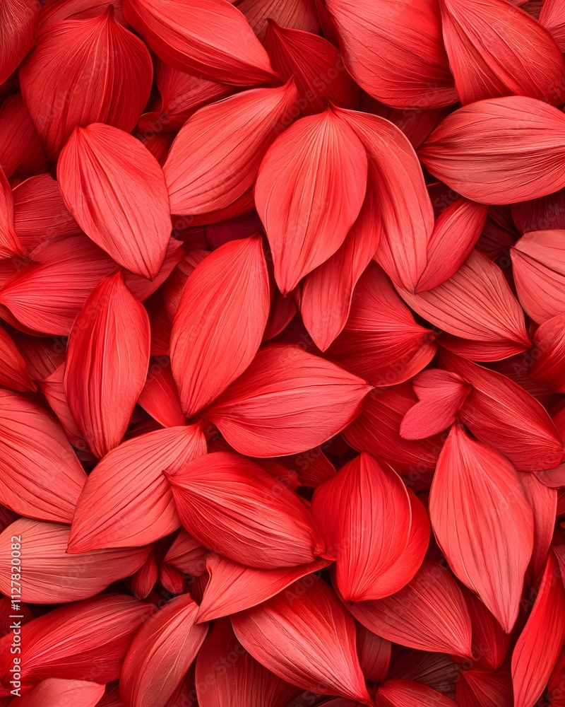 Poster a vibrant arrangement of red petals creating a visually striking pattern.