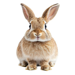Obraz premium Closeup Portrait of a Cute and Fluffy Rabbit in a White Studio