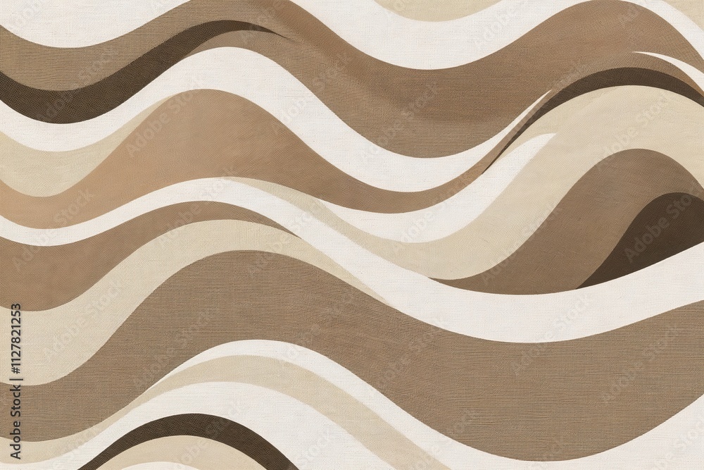 Aufkleber soft abstract beige linen wave pattern background design