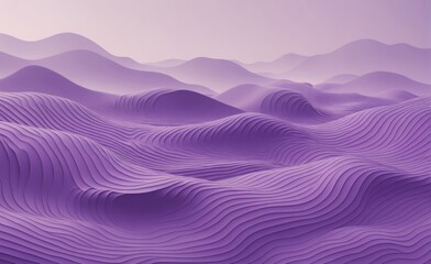 Abstract Waves. Violet Gradient Layers with Smooth Textured Patterns. For wallpapers, fabric designs or home décor elements. For Digital art projects use.