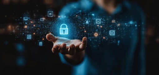 Cyber Security Protection User Privacy Encryption Secure Internet Access Digital Identity Cyber Defense Future Technology