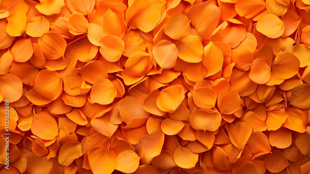 Poster a vibrant display of orange flower petals creating a visually appealing texture.
