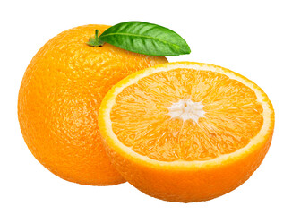 orange isolated on white clipping path
