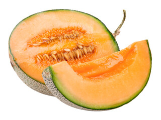 melon isolated on white clipping path