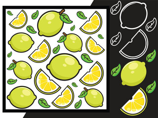 Pattern design with lemon object