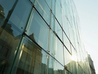 Fototapeta premium Modern Glass Building Facade