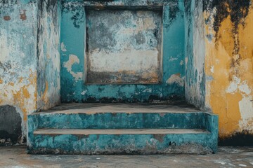 Rustic Steps and Weathered Wall