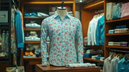 Obraz premium Interior view of a clothing store