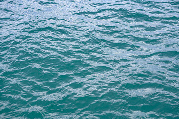 Sea texture. View of ocean waves. Blue water background. Blue ocean water texture background. Surface of the sea.