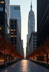 Obraz premium New York's Urban Aesthetics: Capturing the Essence of Modern Minimalism in Black and Gold Designs