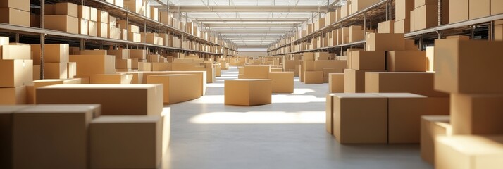 Interior view of warehouse