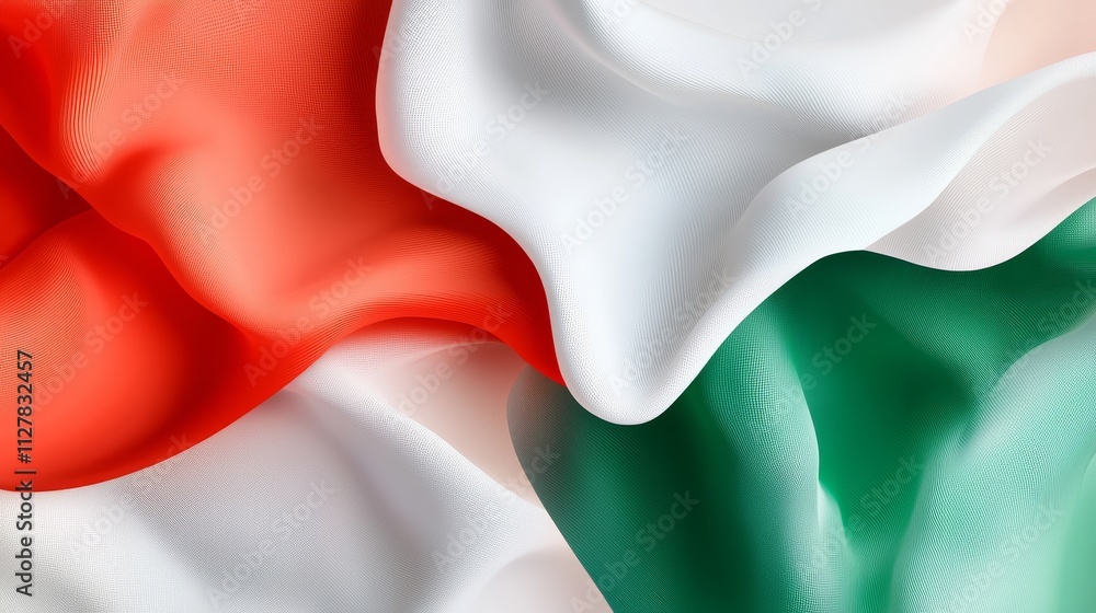 Poster dynamic abstract design with italian flag inspired colors