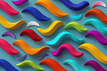 Obraz premium Vibrant 3D Wave Design Elements for Stunning Visuals