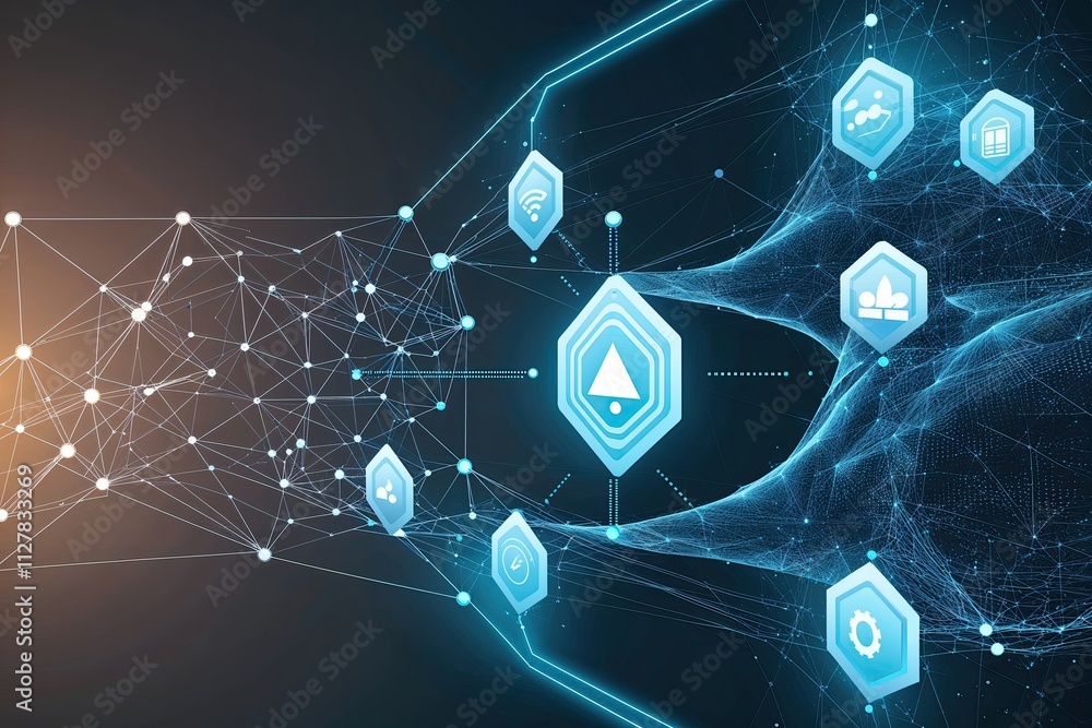Poster geometric structures and digital flows in contemporary technology integration