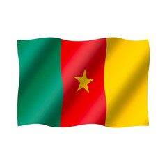 Cameroon flag flies beautifully