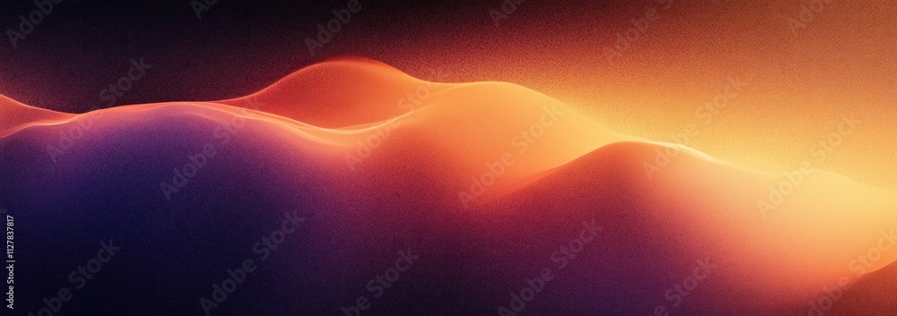 Poster Warm Color Gradient Background Abstract Art Design Smooth Retro Texture