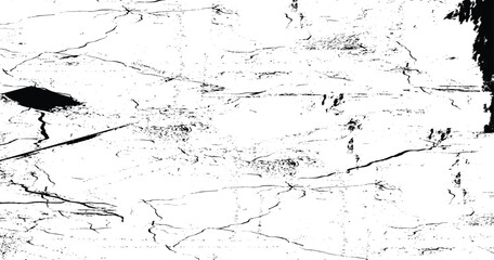 Black rustic textured on white background. Monochrome vintage surface with dirty pattern. Grunge overlay layer. Abstract black and white vector background. 