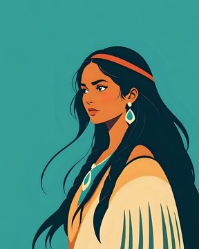 illustration de la cheffe am&eacute;rindienne Pocahontas 