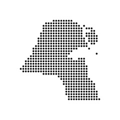 Obraz premium kuwait map icon