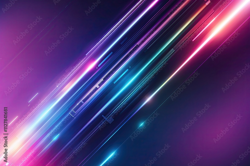 Poster dynamic canvas design featuring radiant spectrum elements