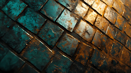 Bronze patina digital background: aged verdigris patterns with subtle metallic sheen, ideal for artistic heritage marketing. ultra-detailed photorealism in resolution. Verdigris. Illustration