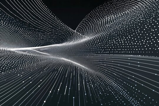 Innovative Design of Syncopated Dots and Lines Highlighting Technology Advancements and Digital Motion