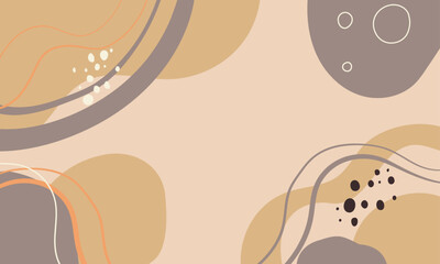 Hand drawn minimal background. Hand drawn abstract shape background