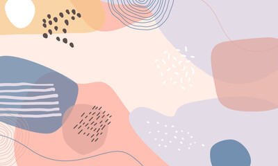 Hand drawn minimal background. Hand drawn abstract shape background