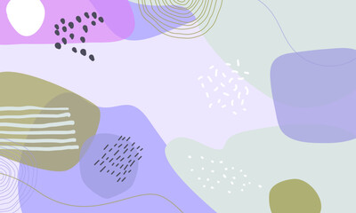 Hand drawn minimal background. Hand drawn abstract shape background