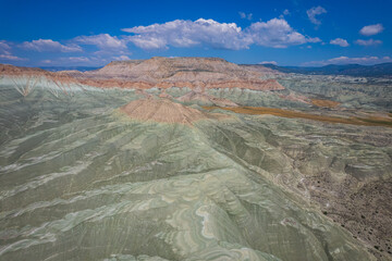 Aerial view of colorful mountains of Nallihan near Ankara, Turkey