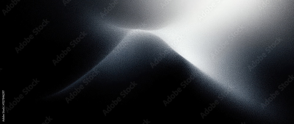 Poster black and white abstract minimalist composition soft gradient smooth transitions modern art aestheti