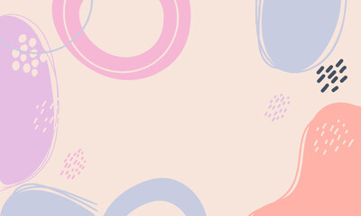 Hand drawn minimal background. Hand drawn abstract shape background