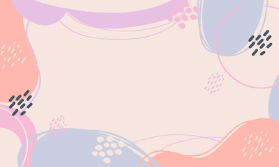 Hand drawn minimal background. Hand drawn abstract shape background