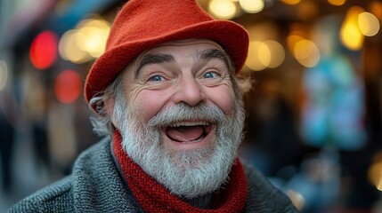 Happy man with a bearded