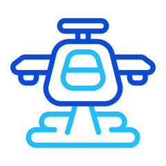 Obraz premium Fire Plane duoline icon