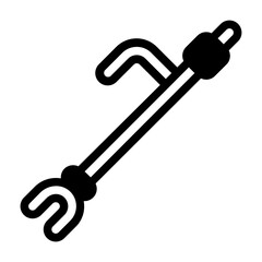 Fire Hook glyph icon