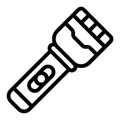 Flashlight line icon