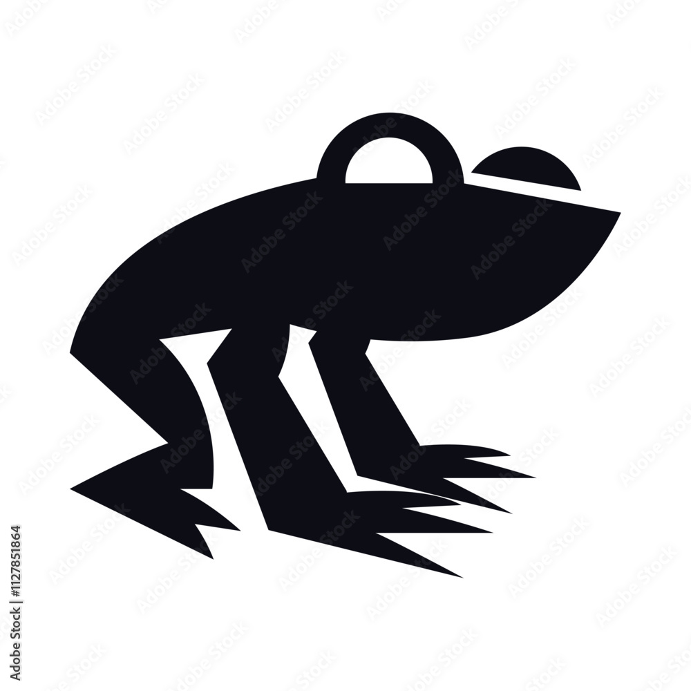 Poster frog animal silhouette