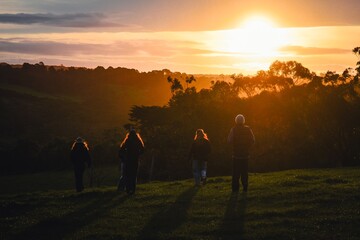 sunset in the mountains