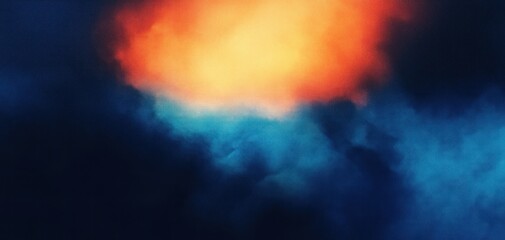 Abstract Gradient Background Blue Orange Soft Glowing Ethereal Calmness Wave Colorful Texture Design