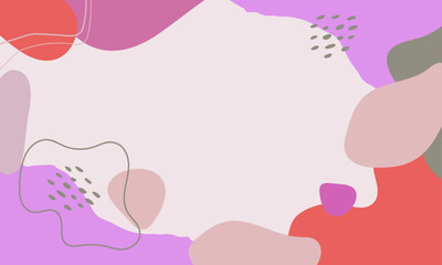 Hand drawn minimal background. Hand drawn abstract shape background