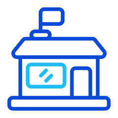 Fototapeta premium Flag Office duoline icon